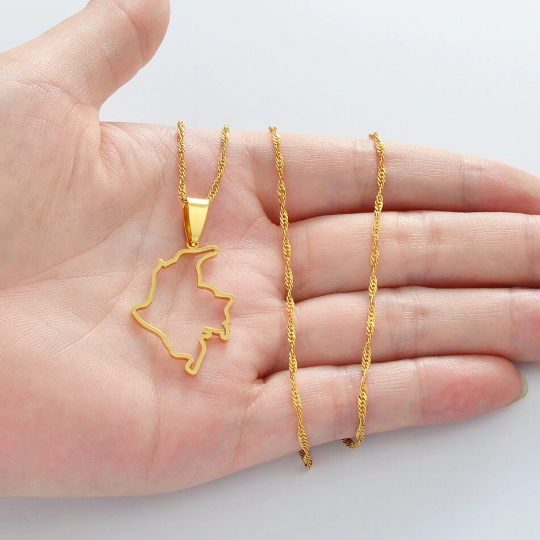 18K Gold Plated Colombia Necklace