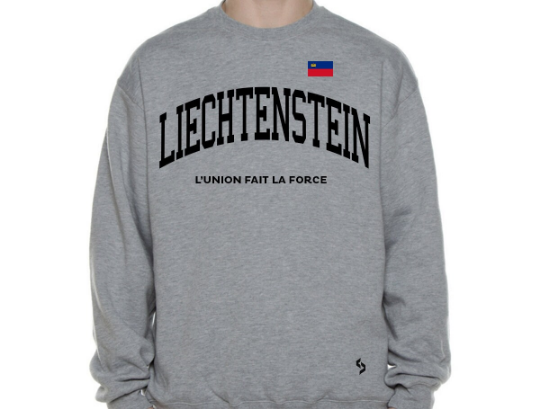 Liechtenstein Sweatshirts / Liechtenstein Shirt / Liechtenstein Sweat Pants Map / Liechtenstein Jersey / Grey Sweatshirts / Black Sweatshirt
