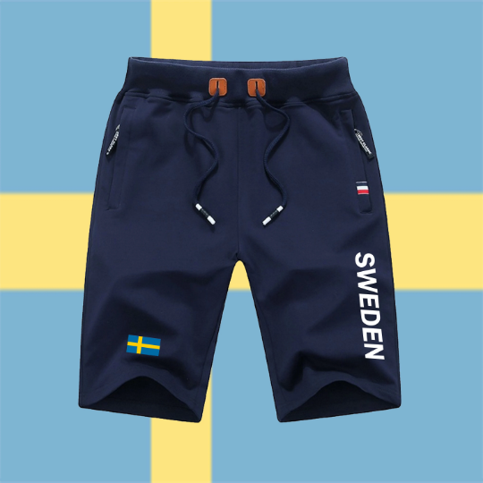 Sweden Shorts / Sweden Pants / Sweden Shorts Flag / Sweden Jersey / Grey Shorts / Black Shorts / Sweden Poster / Sweden Map / Men Women