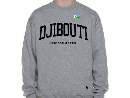 Djibouti Sweatshirts / Djibouti Shirt / Djibouti Sweat Pants Map / Djibouti Jersey / Grey Sweatshirts / Black Sweatshirts / Djibouti Poster