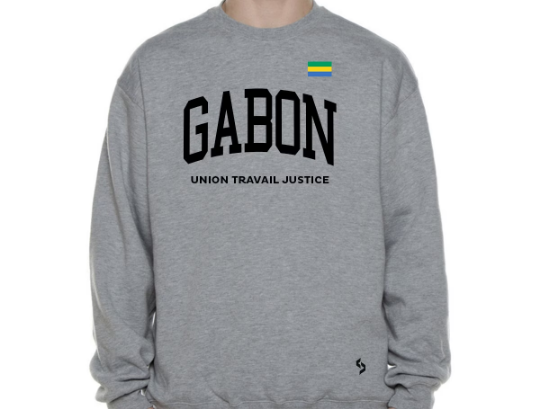 Gabon Sweatshirts / Gabon Shirt / Gabon Sweat Pants Map / Gabon Jersey / Grey Sweatshirts / Black Sweatshirts / Gabon Poster