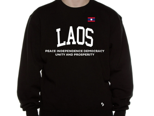 Laos Sweatshirts / Laos Shirt / Laos Sweat Pants Map / Laos Jersey / Grey Sweatshirts / Black Sweatshirts / Laos Poster