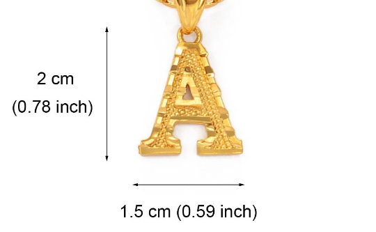 18K Gold Plated A-Z Initials Necklace / A-Z Letters Necklace / A-Z Initial Necklace / A-Z Letters Jewelry / A-Z Letters Gift