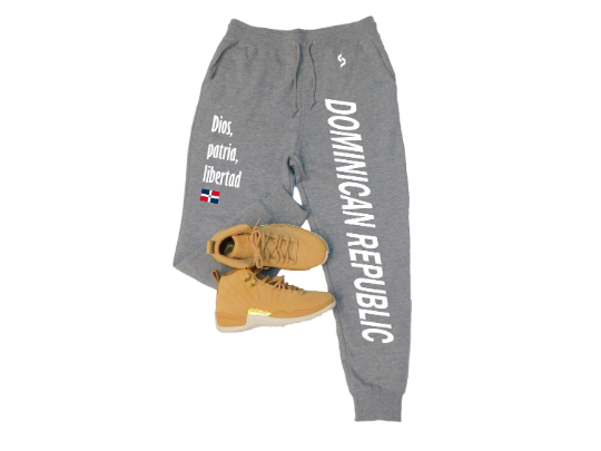 Dominican Republic Sweatpants / Dominican Republic Shirt / Dominican Sweat Pants Map / D R Jersey / Grey Sweatpants / Black Sweatpants