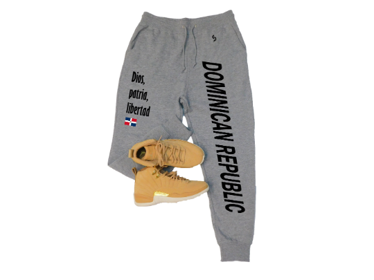 Dominican Republic Sweatpants / Dominican Republic Shirt / Dominican Sweat Pants Map / D R Jersey / Grey Sweatpants / Black Sweatpants