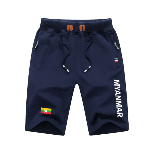 Myanmar Shorts / Myanmar Pants / Myanmar Shorts Flag / Myanmar Jersey / Grey Shorts / Black Shorts / Myanmar Poster / Myanmar Map / Men