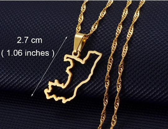 18K Gold Plated Republic Of Congo Necklace