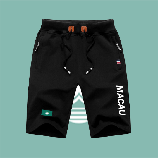 Macau Shorts / Macau Pants / Macau Shorts Flag / Macau Jersey / Grey Shorts / Black Shorts / Macau Poster / Macau Map / Men Women