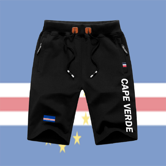 Cape Verde Shorts / Cape Verde Pants / Cape Verde Shorts Flag / Cape Verde Jersey / Grey Shorts / Black Shorts / Cape Verde Poster