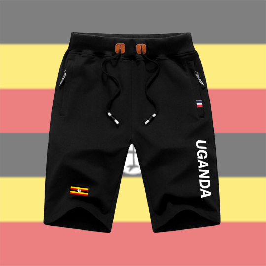 Uganda Shorts / Uganda Pants / Uganda Shorts Flag / Uganda Jersey / Grey Shorts / Black Shorts / Uganda Poster / Uganda Map / Men Women