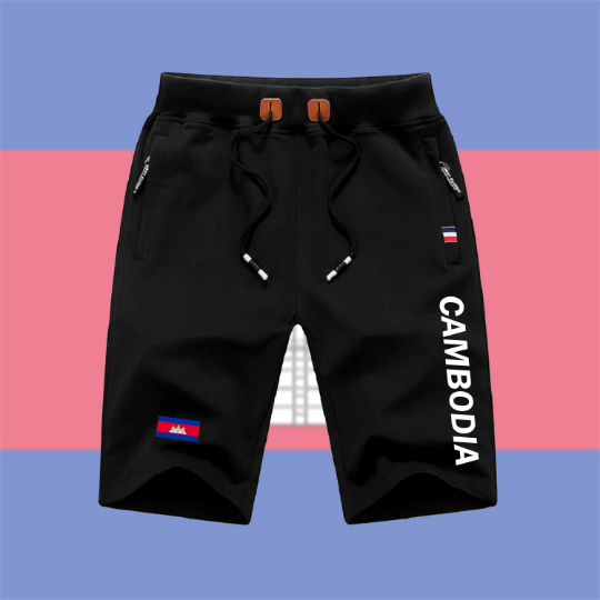 Cambodia Shorts / Cambodia Pants / Cambodia Shorts Flag / Cambodia Jersey / Grey Shorts / Black Shorts / Cambodia Poster / Cambodia Map