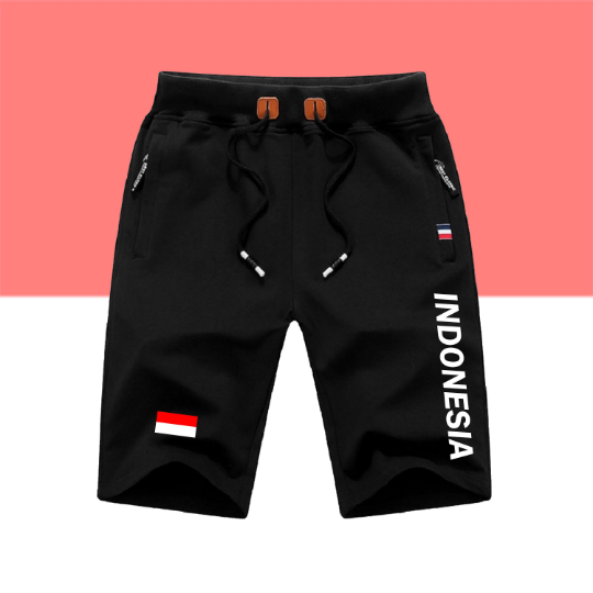 Indonesia Shorts / Indonesia Pants / Indonesia Shorts Flag / Indonesia Jersey / Grey Shorts / Black Shorts / Indonesia Poster / Indonesia