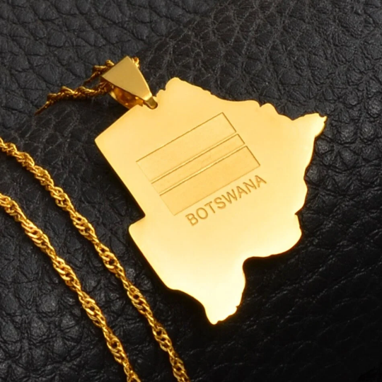 18k Gold Plated Botswana Necklace