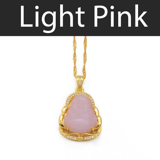 18K Gold Plated Buddha Charm Necklace / Clear Buddha Pendant / Buddhist Necklace / Buddha Jewelry / Guanyin Necklace / Buddha Amulet