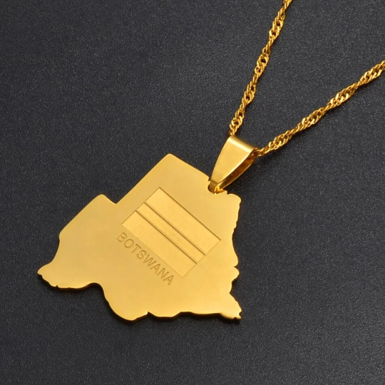 18k Gold Plated Botswana Necklace