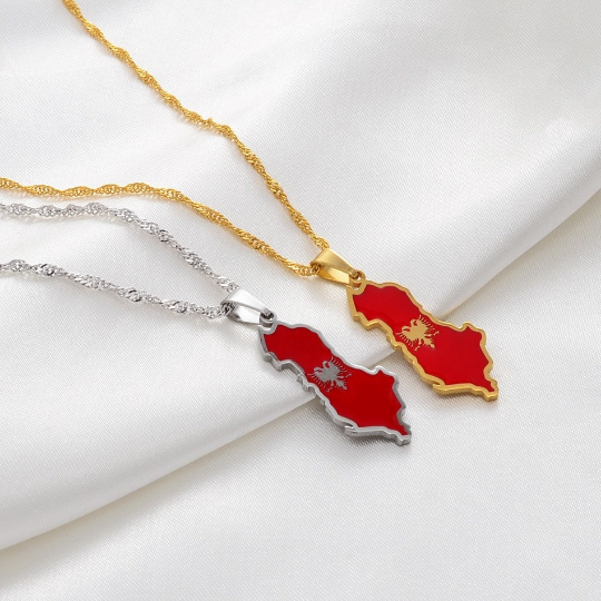 18K Gold Plated Albania Necklace