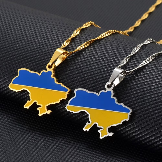 18K Gold Plated Ukraine Necklace