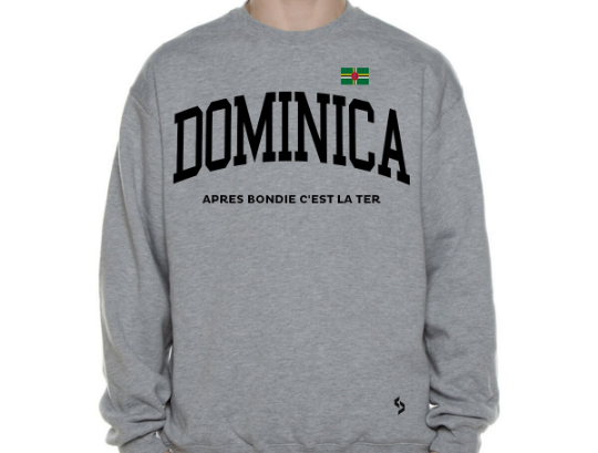 Dominica Sweatshirts / Dominica Shirt / Dominica Sweat Pants Map / Dominica Jersey / Grey Sweatshirts / Black Sweatshirts / Dominica Poster