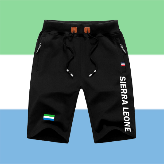 Sierra Leone Shorts / Sierra Leone Pants / Sierra Leone Shorts Flag / Sierra Leone Jersey / Grey Shorts / Black Shorts / Sierra Leone Poster