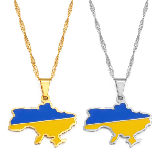 18K Gold Plated Ukraine Necklace