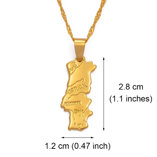 18K Gold Plated Portugal Necklace