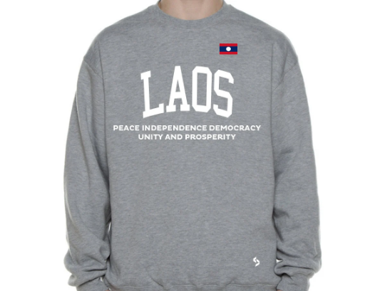 Laos Sweatshirts / Laos Shirt / Laos Sweat Pants Map / Laos Jersey / Grey Sweatshirts / Black Sweatshirts / Laos Poster