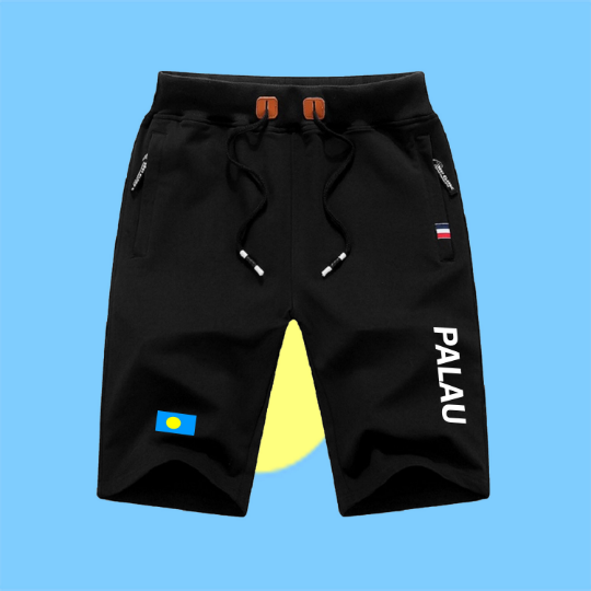 Palau Shorts / Palau Pants / Palau Shorts Flag / Palau Jersey / Grey Shorts / Black Shorts / Palau Poster / Palau Map / Men Women