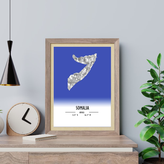 Map Poster Somalia / Somalia Map Print / Somalia Map Wall Art / Somalia Décor / Somalia Decoration / Somalia Gift / Anniversary Wedding Gift