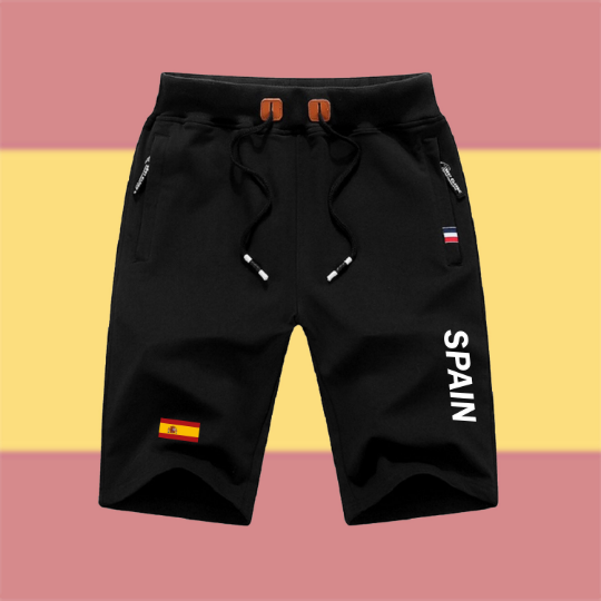 Spain Shorts / Spain Pants / Spain Shorts Flag / Spain Jersey / Grey Shorts / Black Shorts / Spain Poster / Spain Map / Men Women