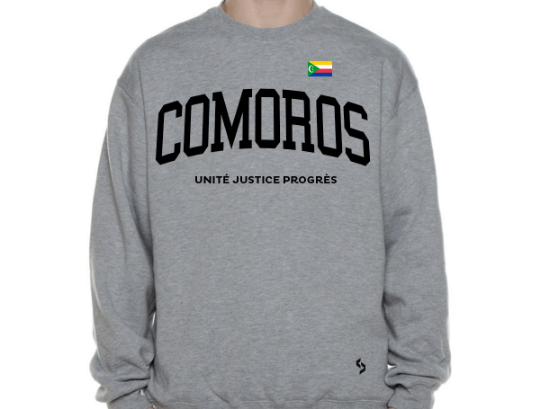 Comoros Sweatshirts / Comoros Shirt / Comoros Sweat Pants Map / Comoros Jersey / Grey Sweatshirts / Black Sweatshirts / Comoros Poster