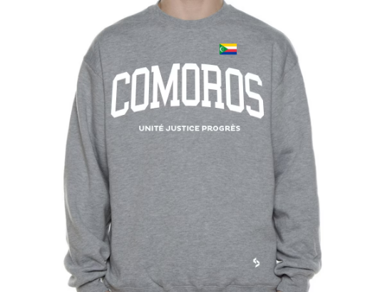 Comoros Sweatshirts / Comoros Shirt / Comoros Sweat Pants Map / Comoros Jersey / Grey Sweatshirts / Black Sweatshirts / Comoros Poster