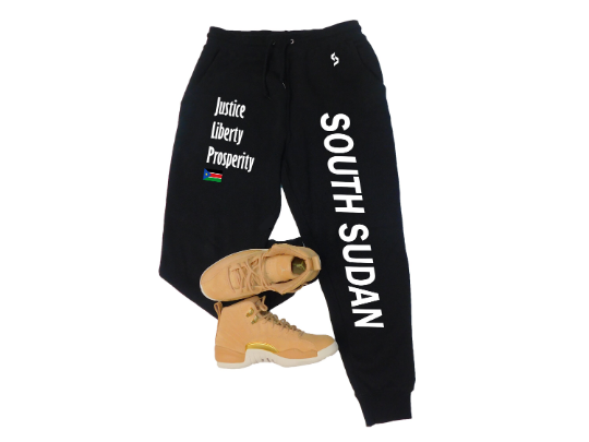 South Sudan Sweatpants / South Sudan Shirt / South Sudan Sweat Pants Map / South Sudan Jersey / Grey Sweatpants / Black Sweatpants