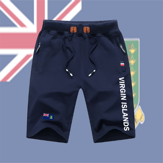 Virgin Islands Shorts / Virgin Islands Pants / Virgin Islands Shorts Flag / Virgin Islands Jersey / Grey Shorts / Black Shorts