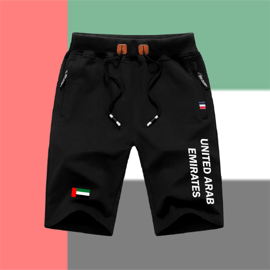 United Arab Emirates Shorts / United Arab Emirates Pants / United Arab Emirates Shorts Flag / United Arab Emirates Jersey / Grey Shorts