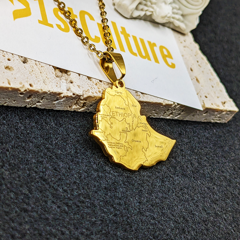 18K Gold Plated Ethiopia Necklace