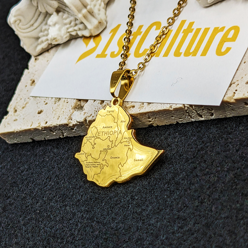 18K Gold Plated Ethiopia Necklace