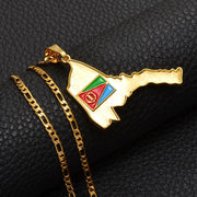 18K Gold Plated Eritrea Map Necklace (Big Size), eritrea necklace, eritrea shirt, Eritrea flag, Eritrea keychain, Eritrea earrings - 1stCulture