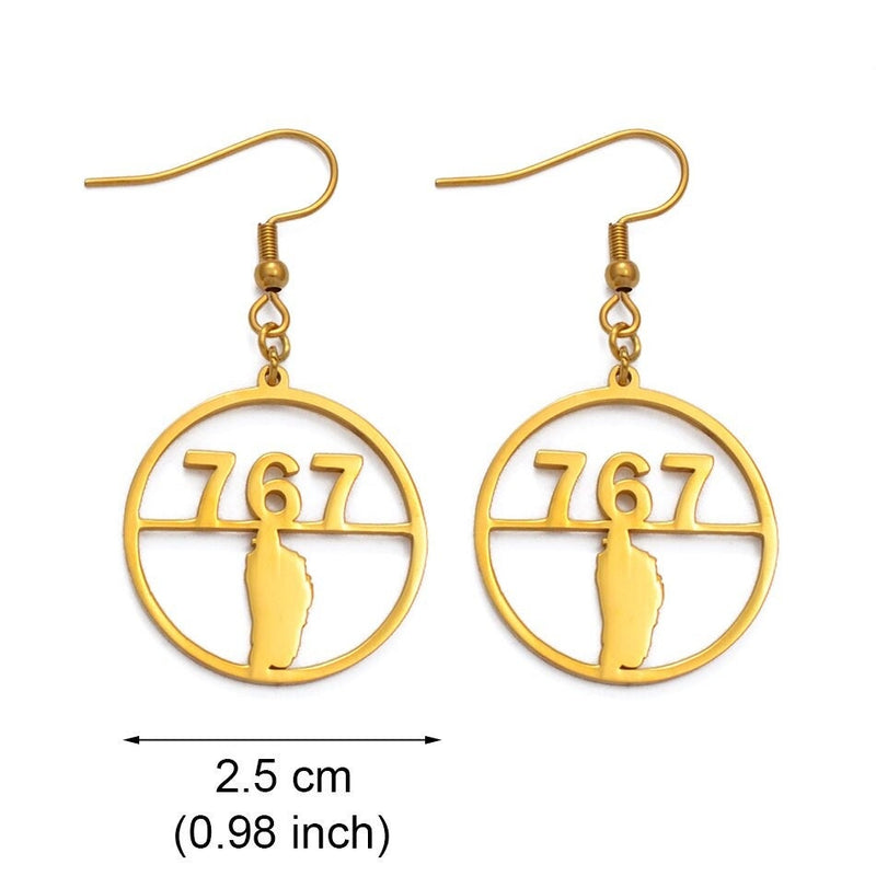 Dominica 18K Gold Plated Earrings / Dominica Jewelry / Dominica Earrings / Dominica Gift