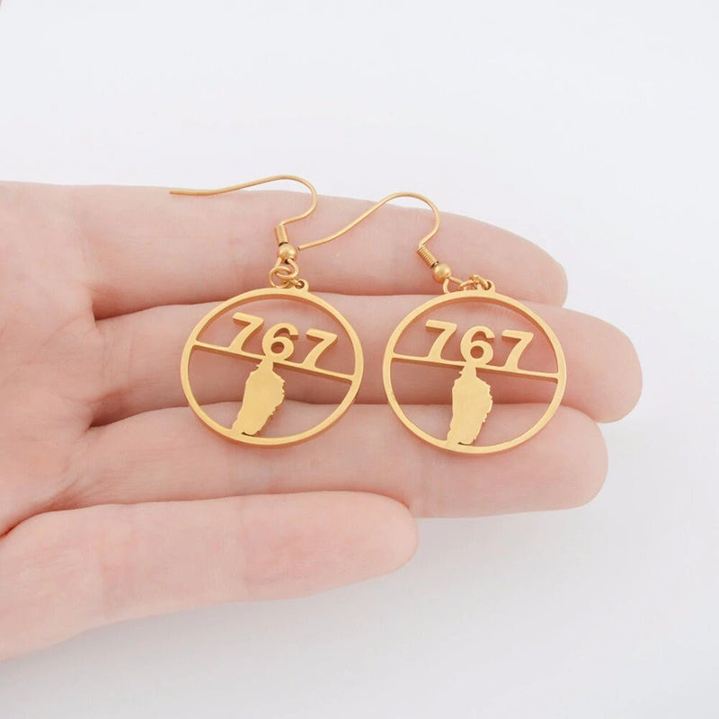 Dominica 18K Gold Plated Earrings / Dominica Jewelry / Dominica Earrings / Dominica Gift