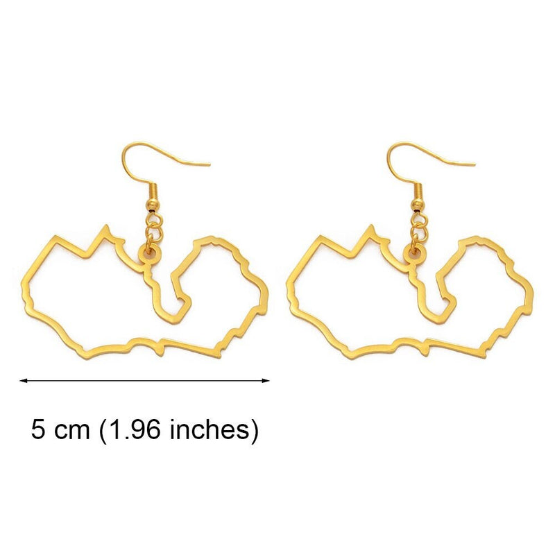 Zambian 18K Gold Plated Earrings / Zambian Jewelry / Zambian Earrings / Zambian Gift