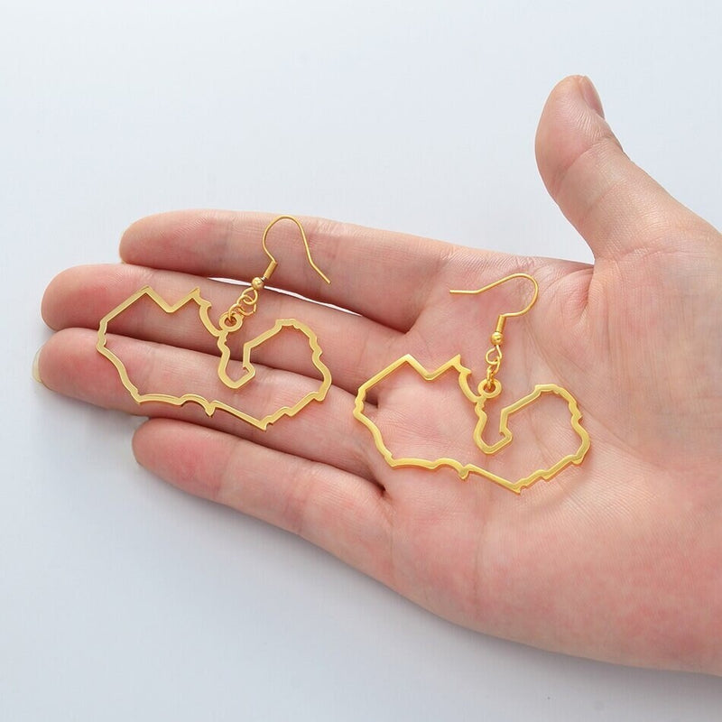 Zambian 18K Gold Plated Earrings / Zambian Jewelry / Zambian Earrings / Zambian Gift