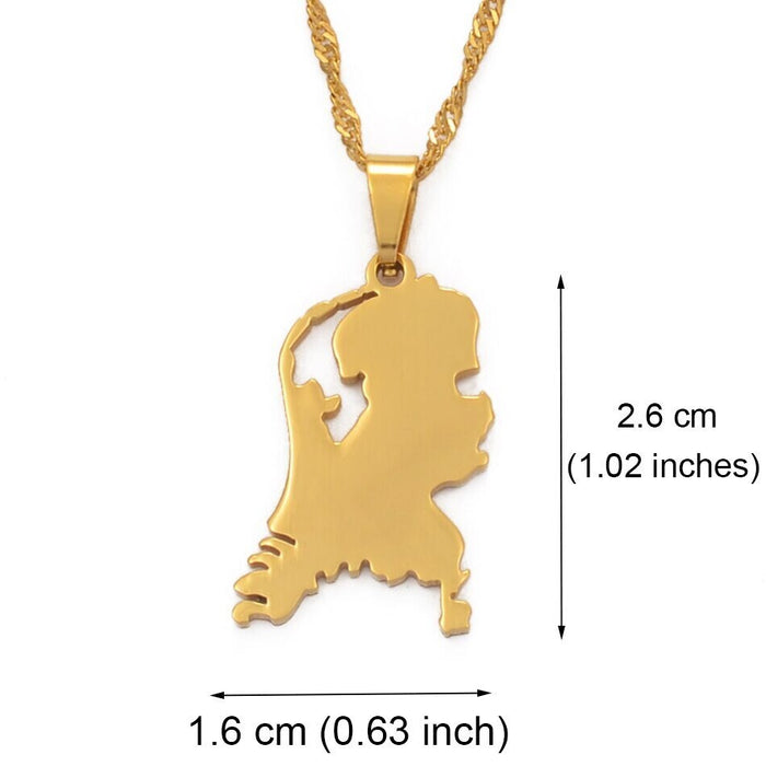 Nederlanden 18K Gold Plated Necklace / Nederlanden Jewelry / Nederlanden Pendant / Nederlanden Gift