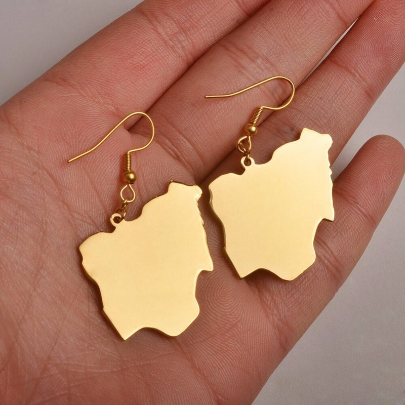 Nigeria 18K Gold Plated Earrings / Nigeria Jewelry / Nigeria Earrings / Nigeria waist beads / Lagos Nigeria / Africa Nigeria /Nigeria pajama