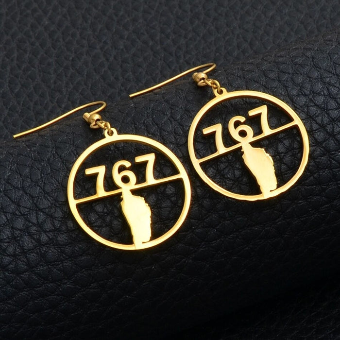 Dominica 18K Gold Plated Earrings / Dominica Jewelry / Dominica Earrings / Dominica Gift