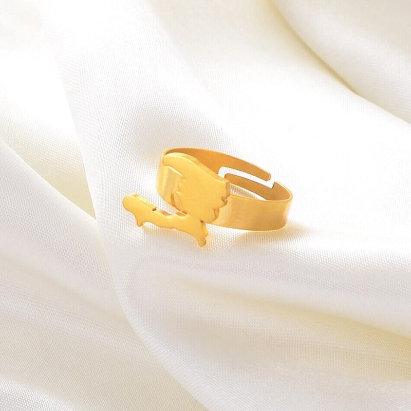 Haiti 18K Gold Plated Ring / Haiti Ring / Haiti Gift / Haiti Jewelry