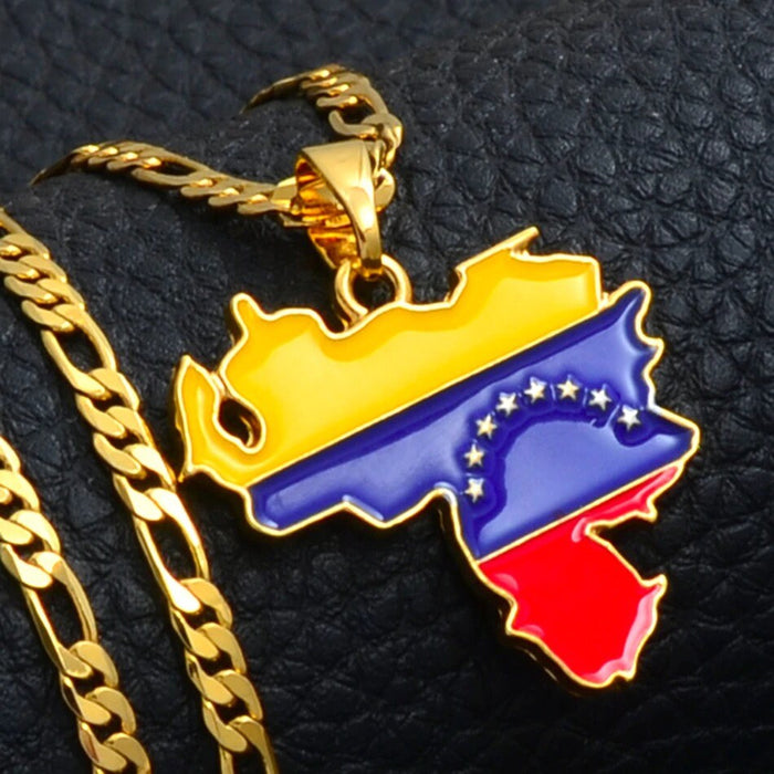 18K Gold Plated Venezuela necklace, Venezuela art, Venezuela ring, Venezuela gift, Venezuela tshirt, Venezuela bracelet, Venezuela jewelry