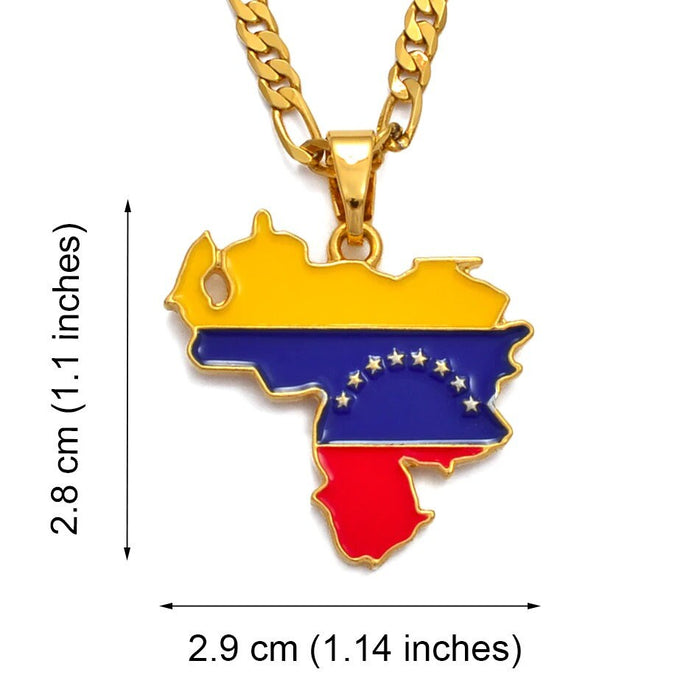 18K Gold Plated Venezuela necklace, Venezuela art, Venezuela ring, Venezuela gift, Venezuela tshirt, Venezuela bracelet, Venezuela jewelry