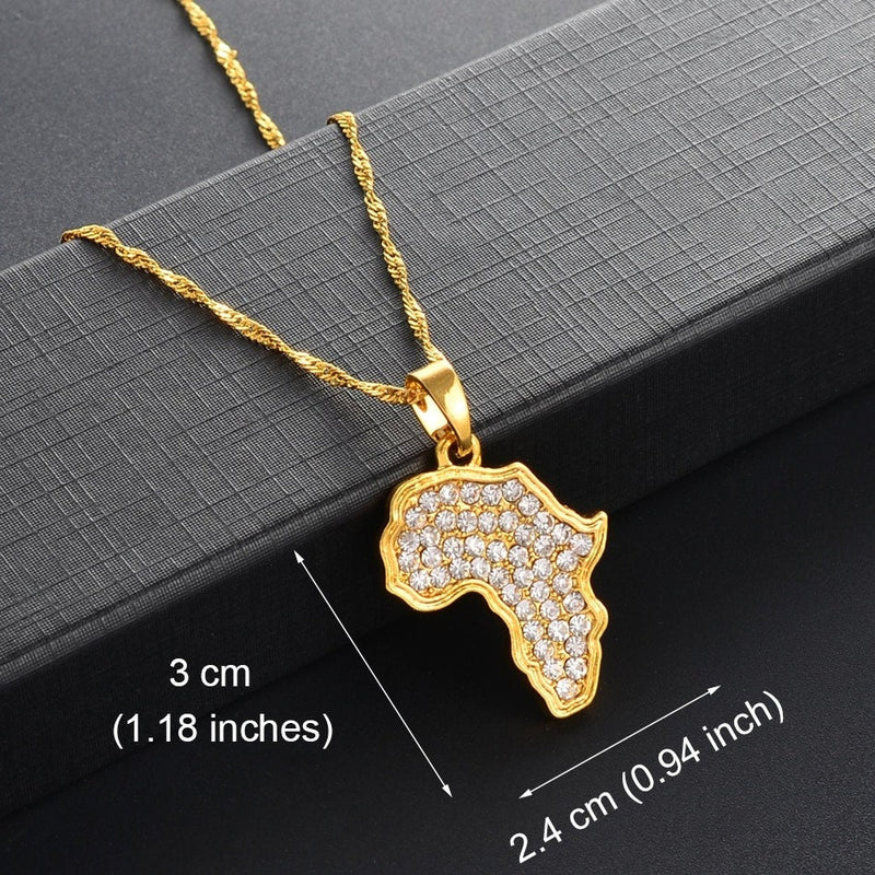 18K Gold Plated Tiny Africa necklace, Africa pendant, Africa Necklace for women men, Map of Africa necklace, African Gift, Africa Continent