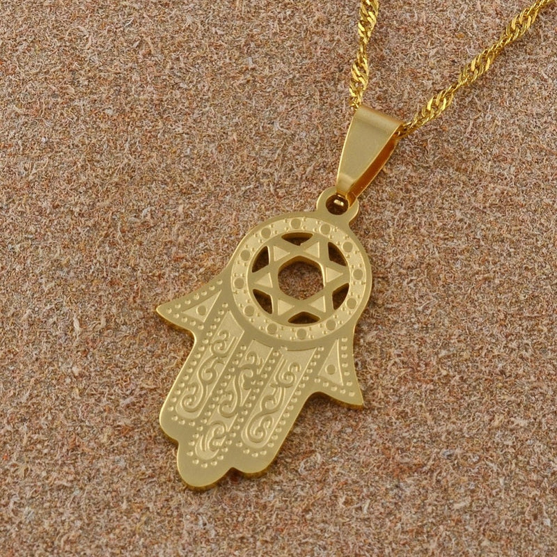 18K Gold Plated Hamsa Necklace / Hand of Fatima / Hand Of God Gold Plated Necklace / Hamsa Eye Necklace / Hamsa necklace / Gold Eye Necklace