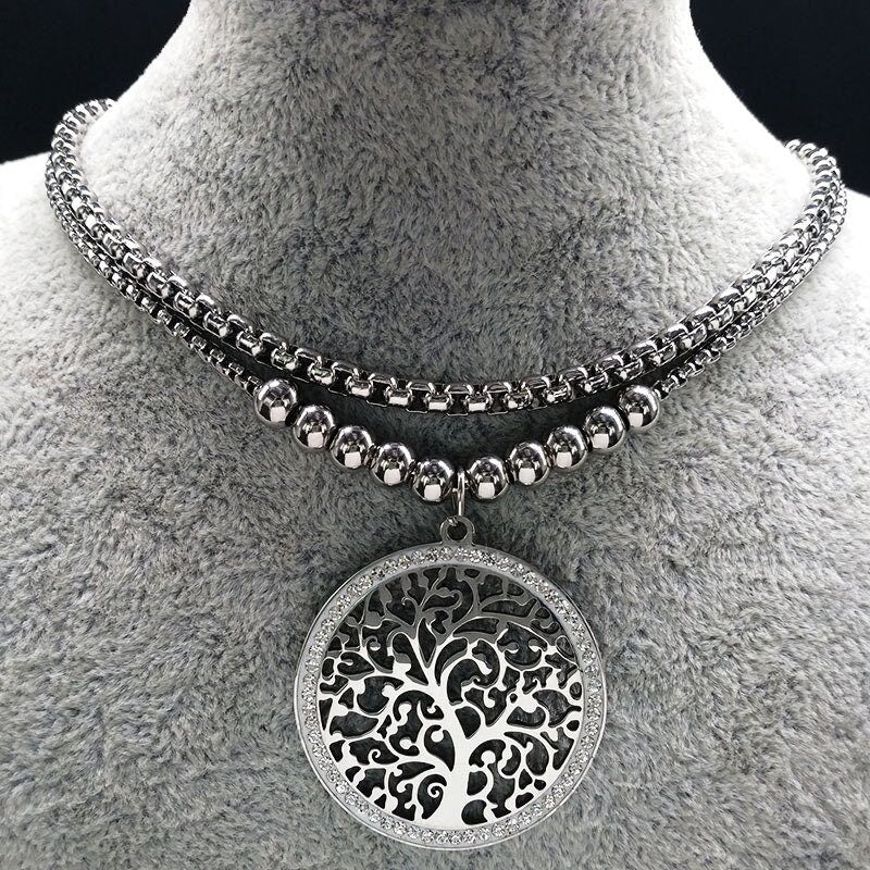 Tree of Life Necklace / Tree of Life Choker / Tree of Life Charm Choker / Tree of Life Charm Necklace / Charm Choker / Tree of Life Pendant